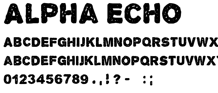 Alpha Echo font